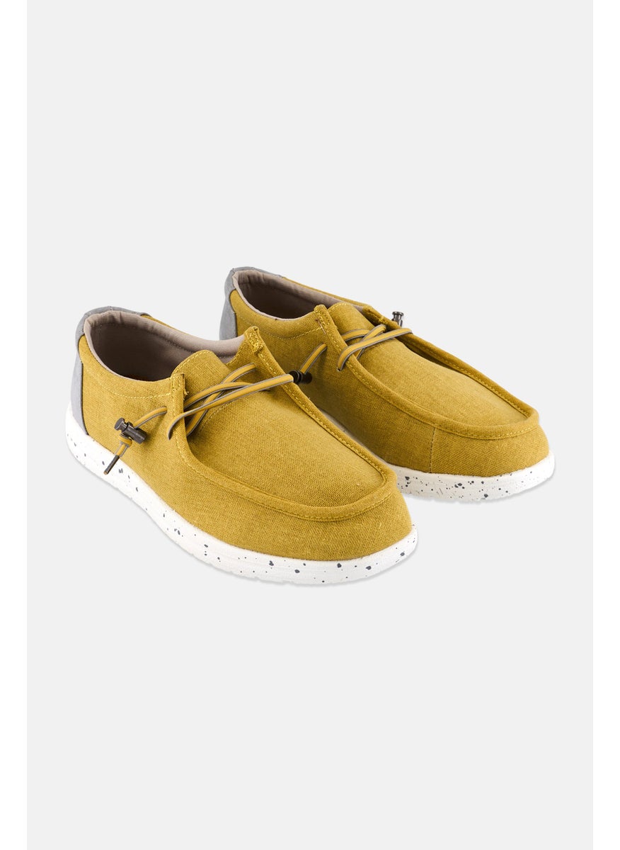 Sun Stone Men Medium Lace Up Casual Shoes, Yellow  - Image 1