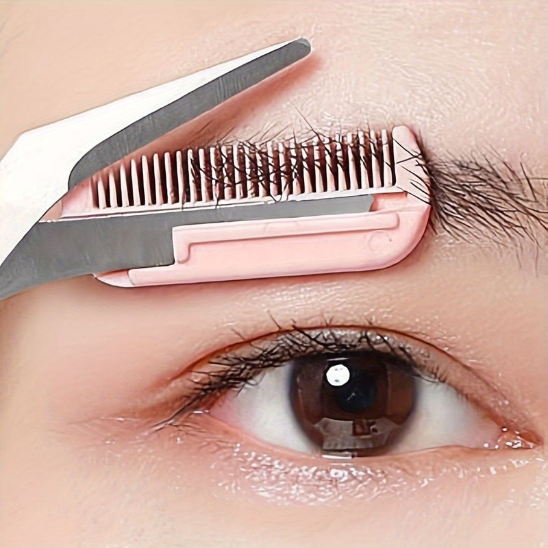 A Set Of 6 Eyebrow Grooming Tools Including Comb Scissors And Crescent Shaped Trimmer Scratch Resistant User Friendly Kit For Left And Right Handed Individuals - Image 4