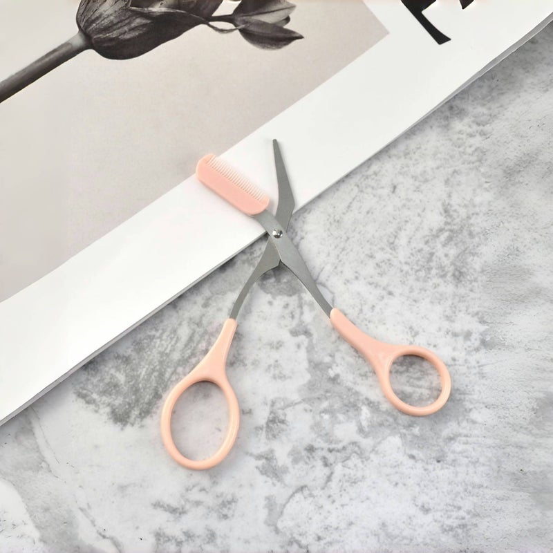 A Set Of 6 Eyebrow Grooming Tools Including Comb Scissors And Crescent Shaped Trimmer Scratch Resistant User Friendly Kit For Left And Right Handed Individuals - Image 5