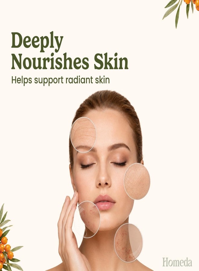 Homeda Sea Buckthorn Oil for Face 30ml | Seabuckthorn Pulp Serum | Nourishing Hair Oil | Sea buck thorn Berry for Skin Acne - Omega 3,6,7 & 9 | Smooth, Glowing Skin - Image 3