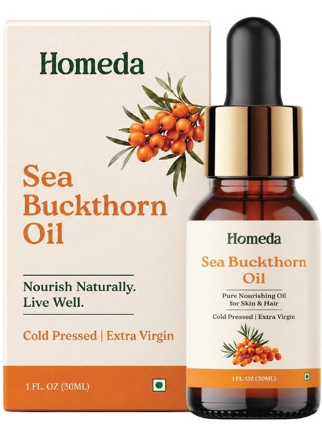 Homeda Sea Buckthorn Oil for Face 30ml | Seabuckthorn Pulp Serum | Nourishing Hair Oil | Sea buck thorn Berry for Skin Acne - Omega 3,6,7 & 9 | Smooth, Glowing Skin - Image 1