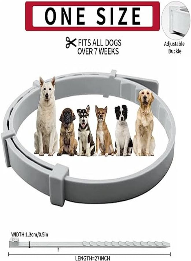 Set of 3 - 65cm Dog Pest Control Collar - White, Protects Against Fleas, Ticks, and Mosquitoes - Image 5