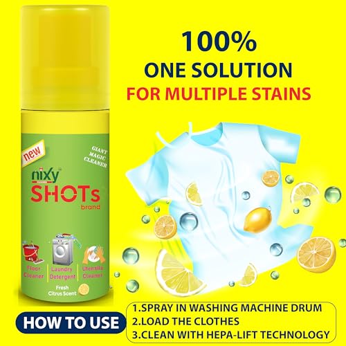 Nixy shots, liquid detergent, floor cleaner & utensils cleaner 3 in 1 multi-task cleaner - Queen size (Pack of 3) - Image 3