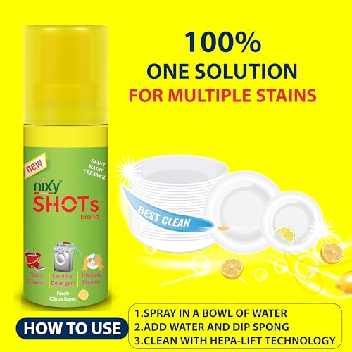 Nixy shots, liquid detergent, floor cleaner & utensils cleaner 3 in 1 multi-task cleaner - Queen size (Pack of 3) - Image 5