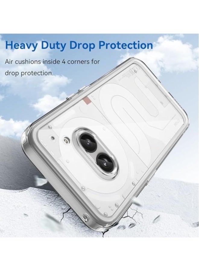 DUSALA Case for Nothing Phone 2A Case, Soft Bumper with Clear Crystal PC Hard Back Shockproof Cover Cases for Nothing Phone 2A-Clear - Image 4