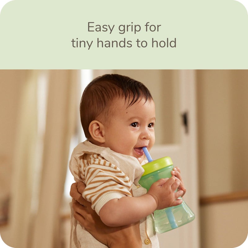 NUK Fun Grip Straw Cup, 3-Pack - Toddler Sippy Cup with Straw for Easy Drinking, Suitable for Ages 8 Months and Up - Image 5