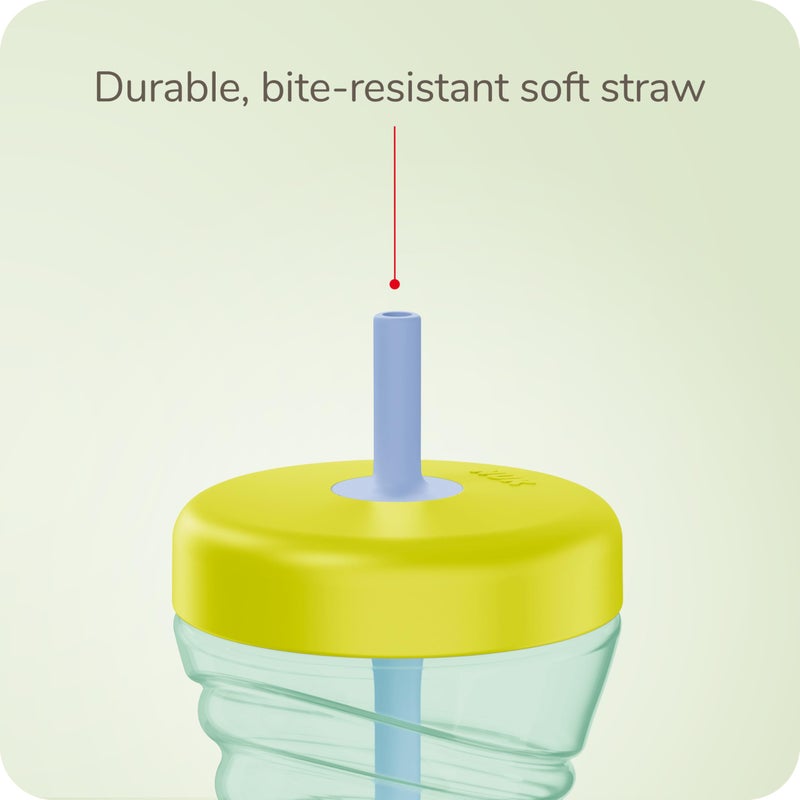 NUK Fun Grip Straw Cup, 3-Pack - Toddler Sippy Cup with Straw for Easy Drinking, Suitable for Ages 8 Months and Up - Image 3