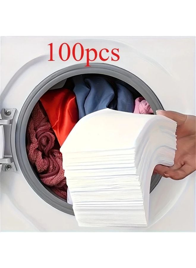 100pcs Laundry Color Catcher Sheets Dye Trapping Anti Transfer 11x14cm - Image 2