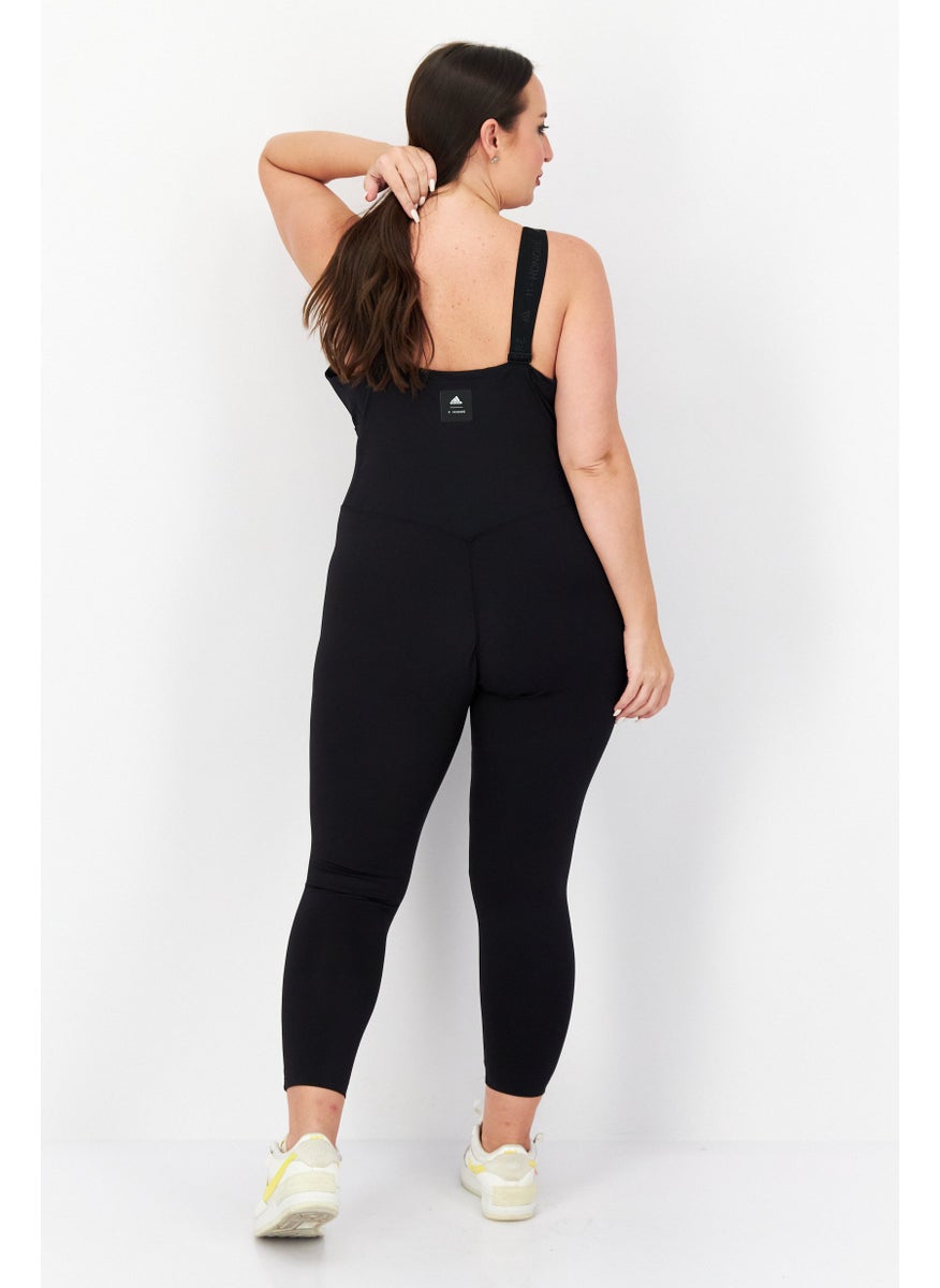 Adidas Women Plus Size Sleeveless Training Jumpsuit, Black  - Image 2