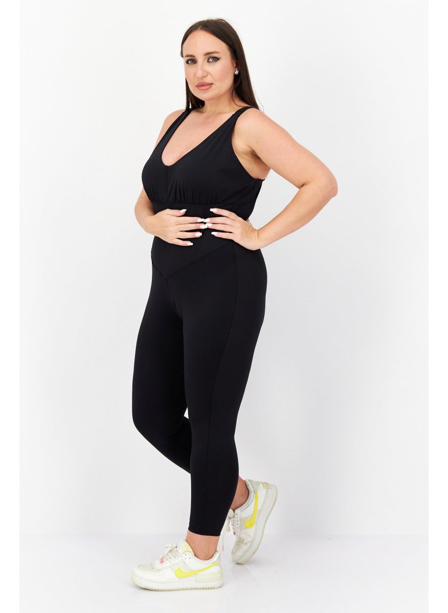 Adidas Women Plus Size Sleeveless Training Jumpsuit, Black  - Image 4