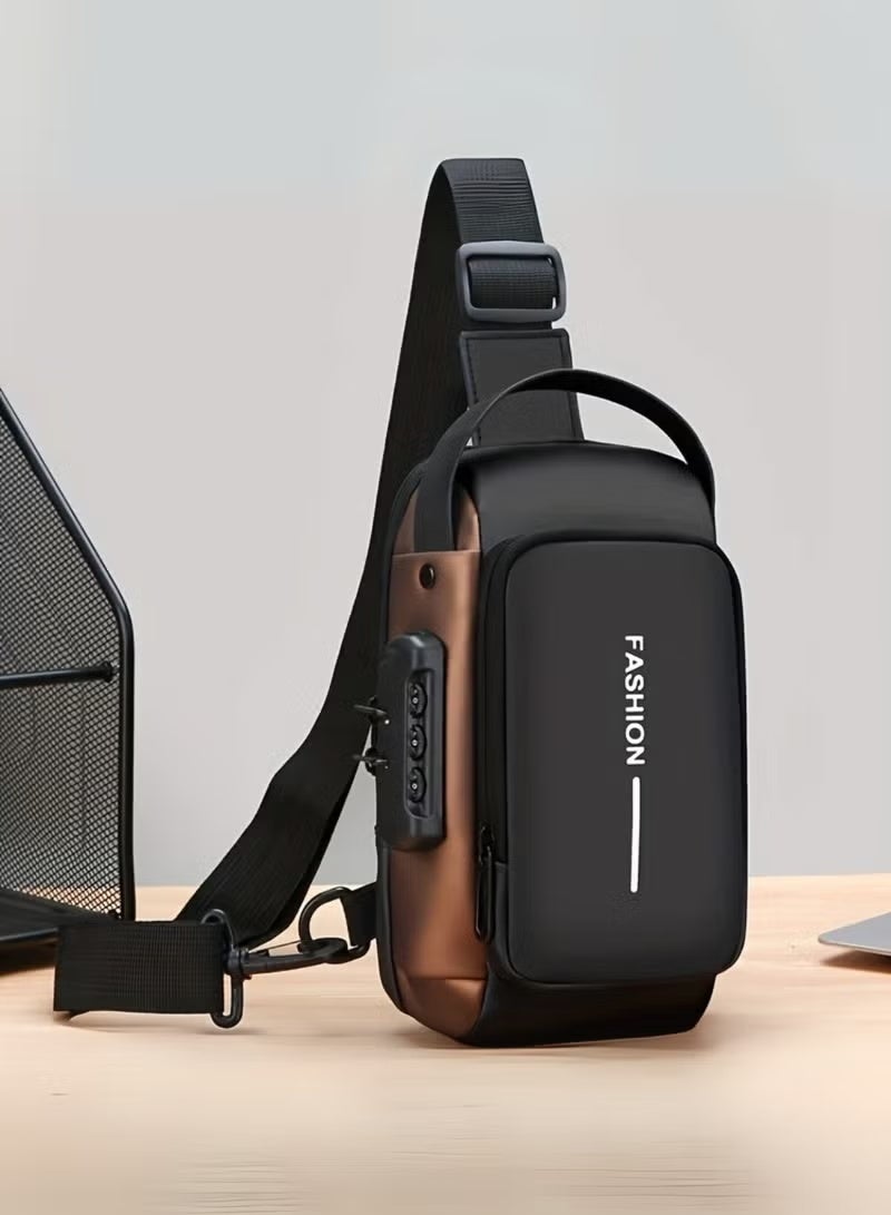 LIMOS Anti-Theft Sling Bag for Men & Women | Waterproof Crossbody Chest Shoulder Bag with USB Charging Port & Lock - Image 1