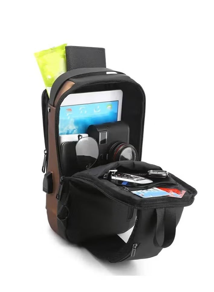 LIMOS Anti-Theft Sling Bag for Men & Women | Waterproof Crossbody Chest Shoulder Bag with USB Charging Port & Lock - Image 4