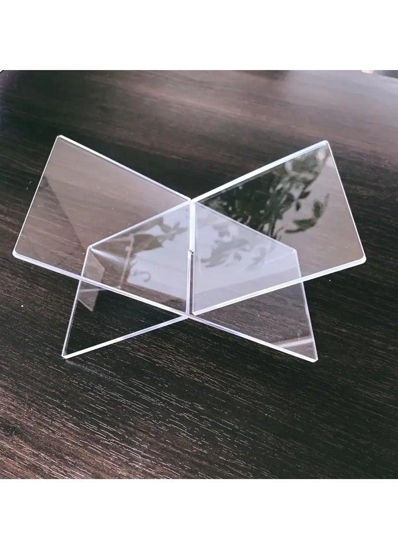 Acrylic Book Stand 19.4x9cm, Large Open Book Display Holder for Cookbooks, Art Books, Bibles, Guest Books - Transparent, Standard, Office Desk Organizer, PMMA Material