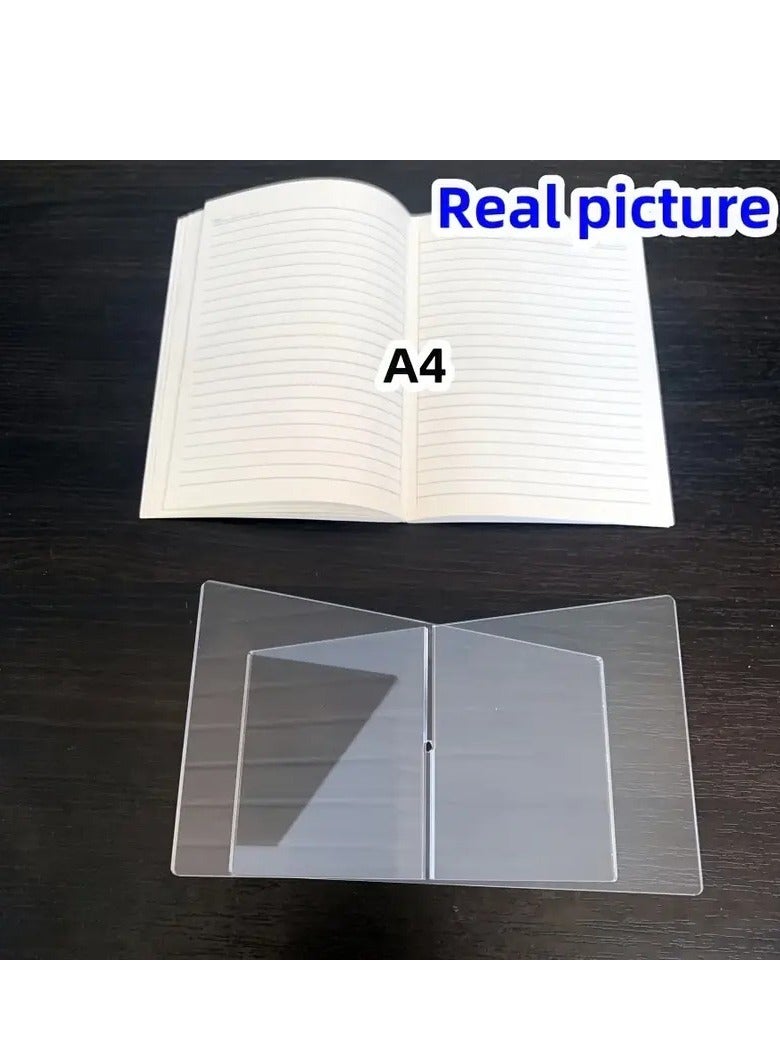 Acrylic Book Stand 19.4x9cm, Large Open Book Display Holder for Cookbooks, Art Books, Bibles, Guest Books - Transparent, Standard, Office Desk Organizer, PMMA Material
