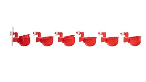RentACoop Chicken Water Cup Waterer Kit for Poultry - Pack of 6 + One Extra for Free (Total of 7) - Image 1