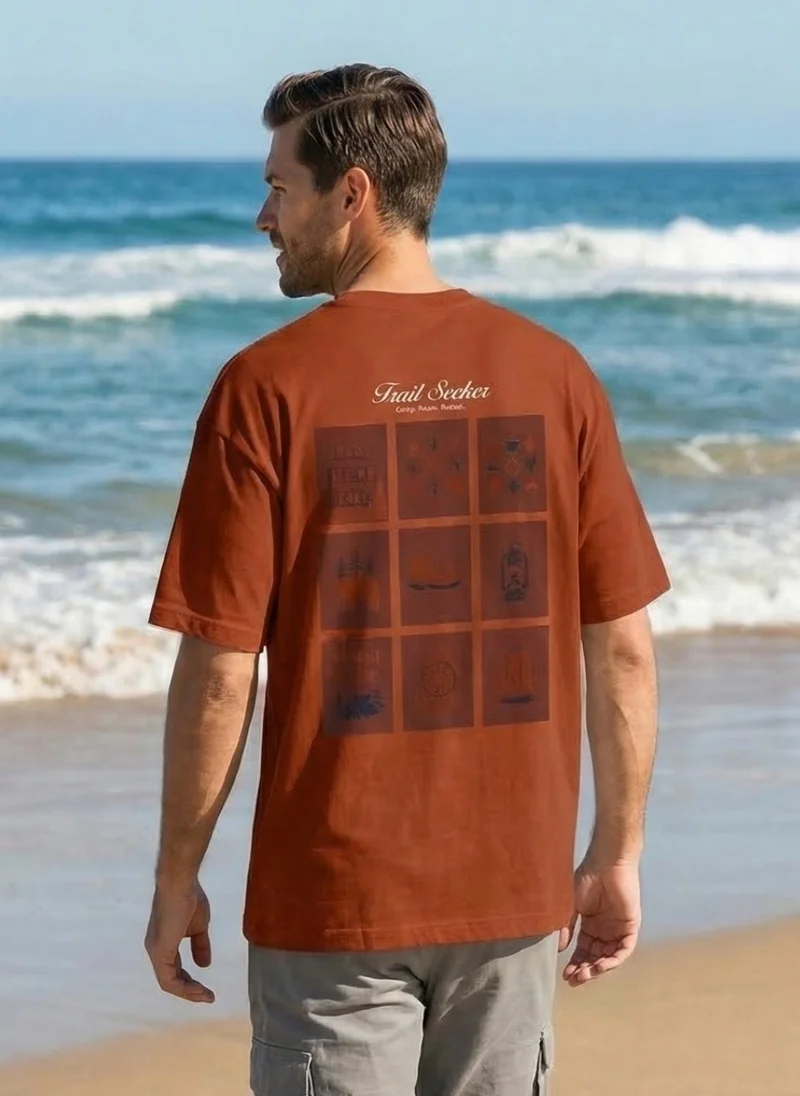 Men Oversized Graphic Printed T-shirt