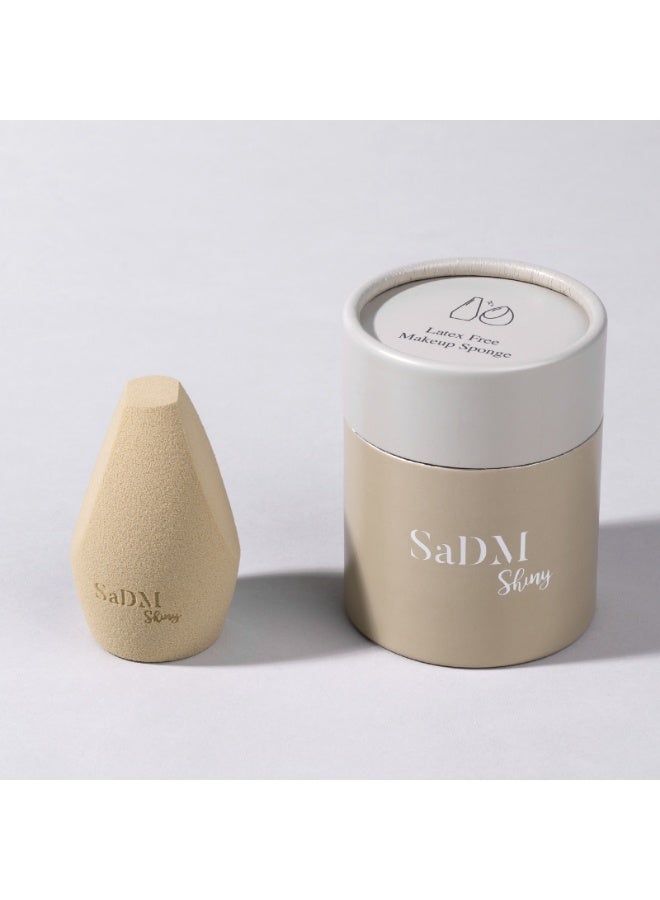 SaDM Shiny Beige/Cream Angled Makeup Sponge Blender | Precision Blender - Image 3