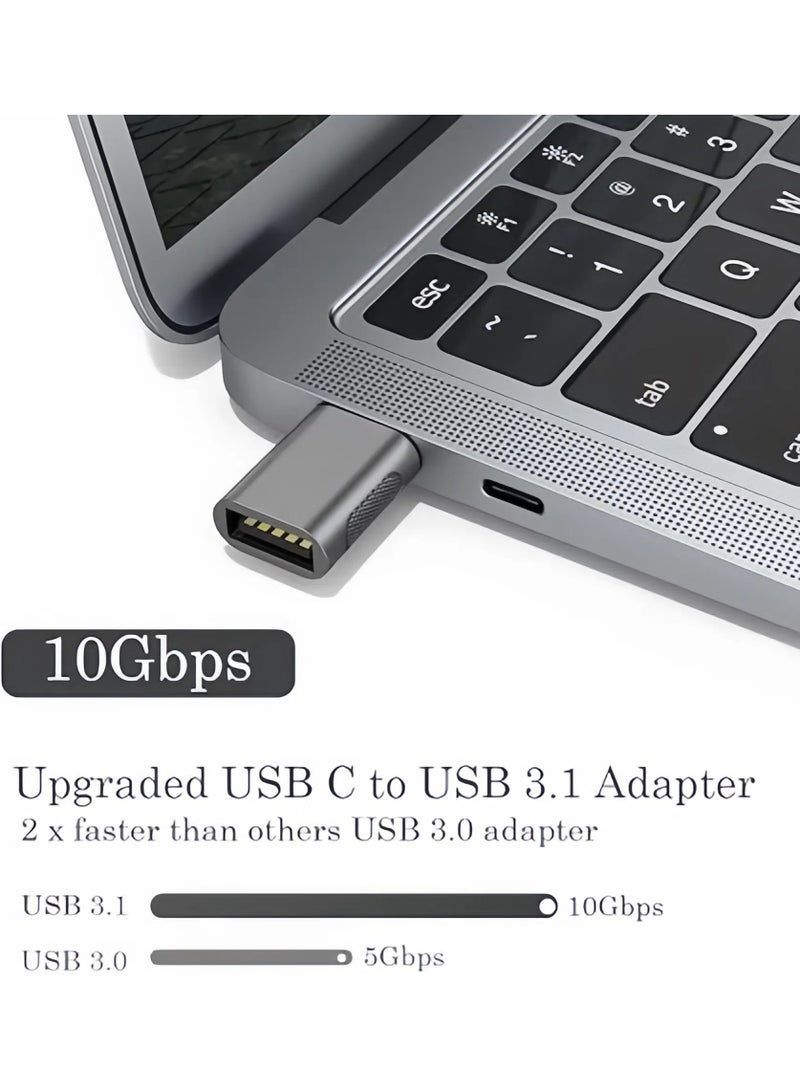 General 10Gbps USB C to USB 3.1 Adapter (4 Pack), Thunderbolt 4/3 to USB OTG Converter for iPhone 15, MacBook, iPad, iMac and More Type C Devices  - Image 3