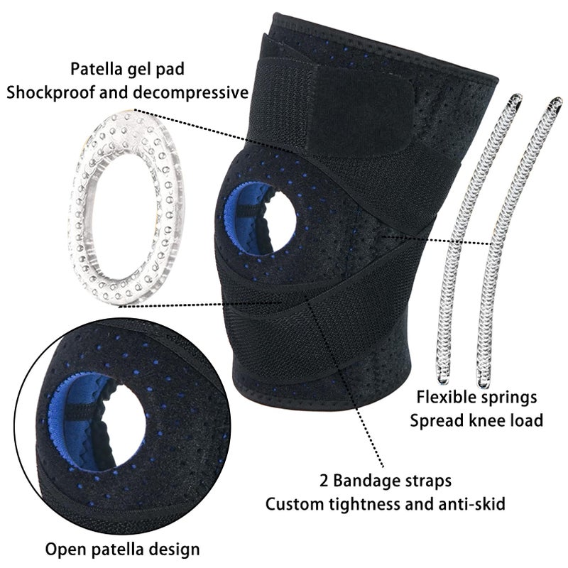 Luwint Kids Youth Neoprene Knee Brace, Open Patella Stabilizer with Adjustable Straps Knee Pads Support for Arthritis, ACL, Relieves Pain, Basketball, Sports, 1 Piece - Image 3