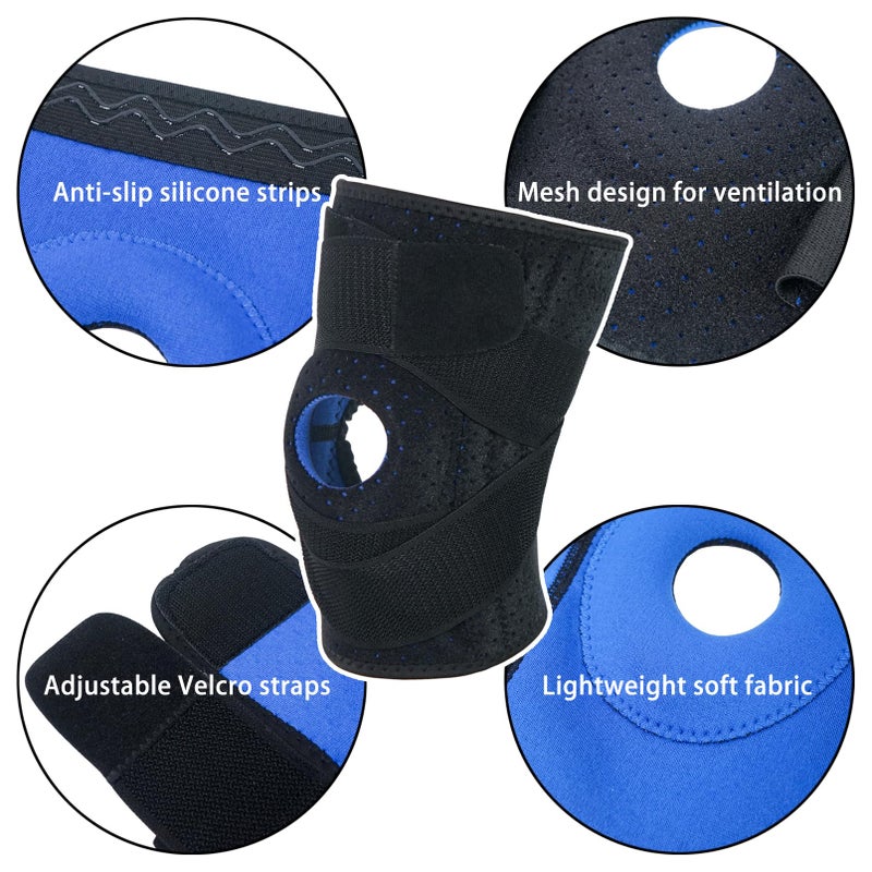 Luwint Kids Youth Neoprene Knee Brace, Open Patella Stabilizer with Adjustable Straps Knee Pads Support for Arthritis, ACL, Relieves Pain, Basketball, Sports, 1 Piece - Image 2