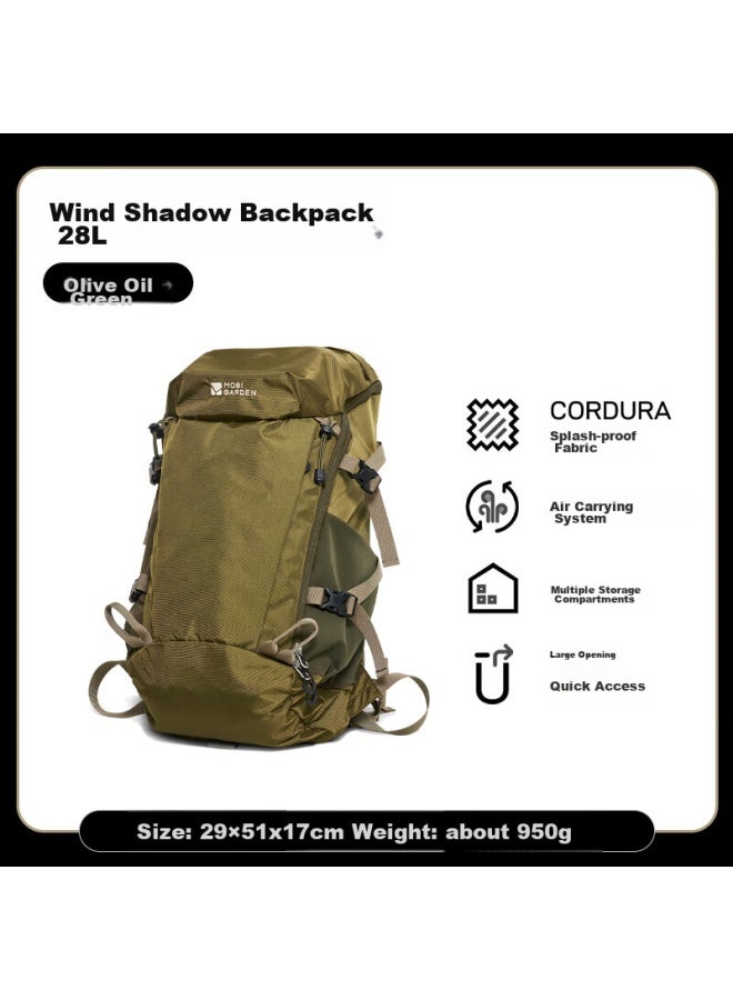 Mobigarden Hiking Backpack, Outdoor Climbing Travel Lightweight 28l Capacity Backpack Fengying Nx23664018 Olive Green - Image 1