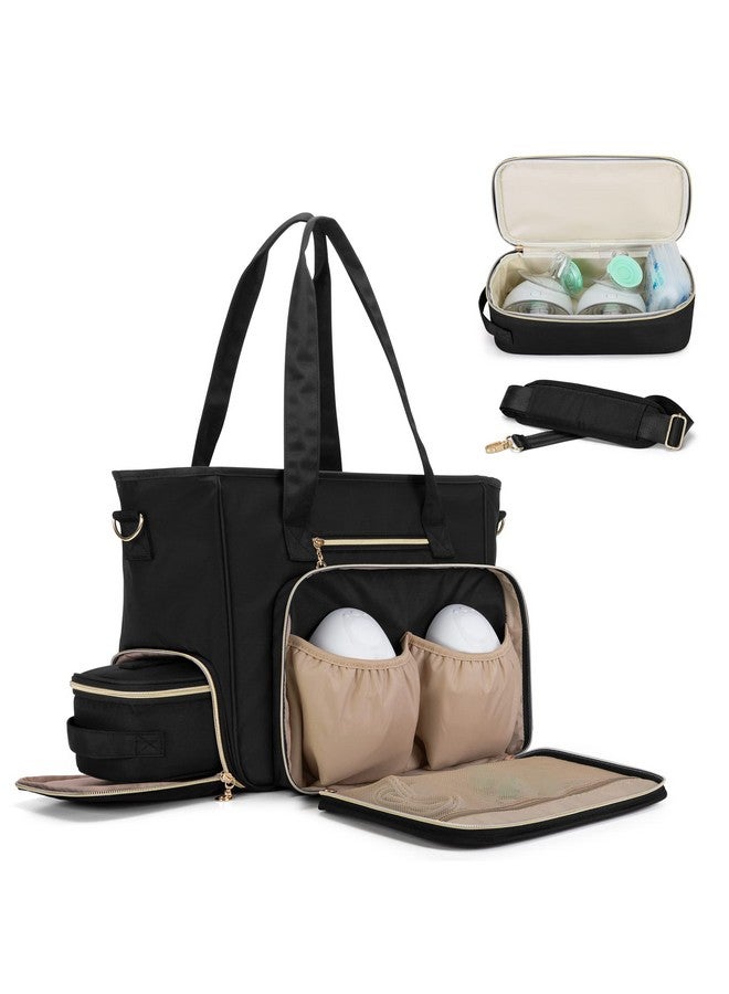 BAFASO Wearable Breast Pump Bag With Cooler And Laptop Sleeve (Compatible With Willow Elvie And Momcozy) Pumping Bag For Working Moms (Patent Pending) Black  - Image 2