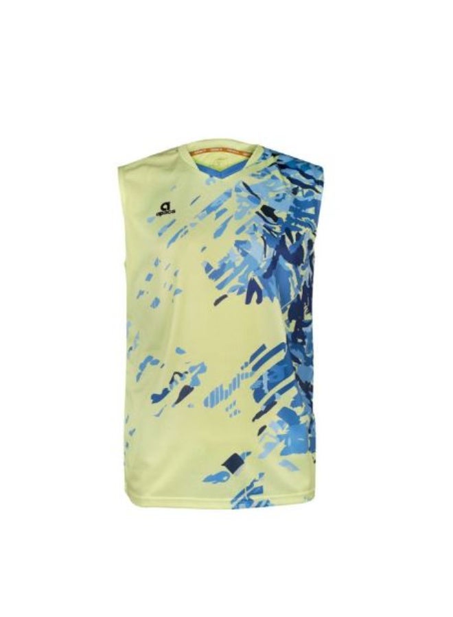 Apacs SL 22002 Sleeveless Badminton T-Shirt, Lemon Ice – Lightweight Quick-Dry Sleeveless Sports Shirt, Breathable Athletic Wear for Badminton, Training & Indoor Sports - Image 1