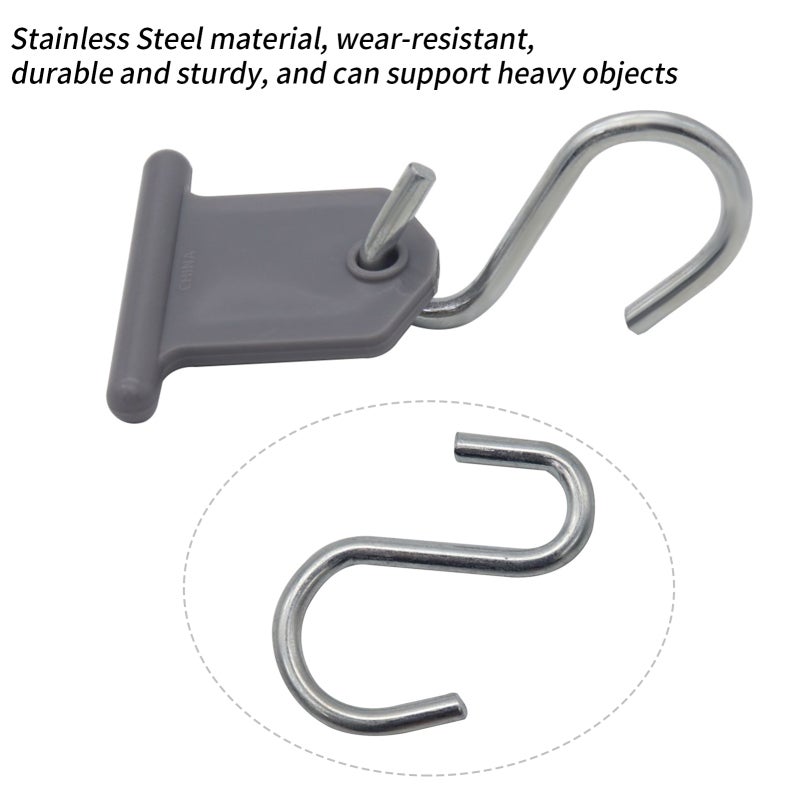 RV Awning Hooks: 8pcs Stainless Steel & Plastic S-Shaped - Easy To Install Reusable Multicolor Camping Awning Accessory Hangers for RV Camping Outdoor Home Organizing - Image 2