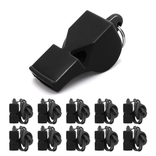 smrtcol Whistles Sports Whistles with Lanyard Loud Crisp Sound Pealess Whistles for Referees Coaches and Lifeguards 5 Pack - Image 1