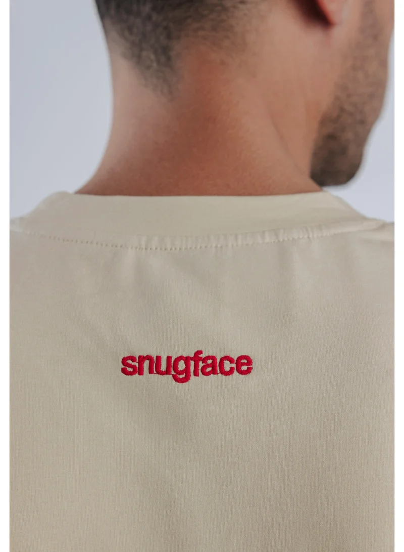 Snugface Snugface The Big Pocket Oversized Tshirts, Beige, SF15-2BEI, Size-S