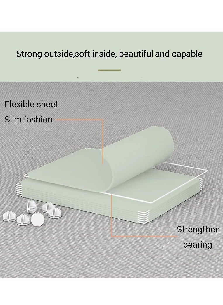 XiuWoo 6-Cube Portable Cartoon Clothes Closet Wardrobe DIY Modular Storage Organizer Foldable Wardrobe Plastic Baby Clothes Large Cabinet Bedroom Nursery Armoire Quick Install - Image 3