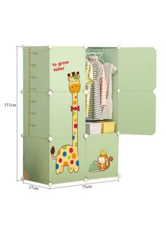 XiuWoo 6-Cube Portable Kids Closet Children's Foldable Wardrobe Collapsible Plastic Baby Clothes Large Cabinet Bedroom Nursery Armoire Quick Install  - Image 4