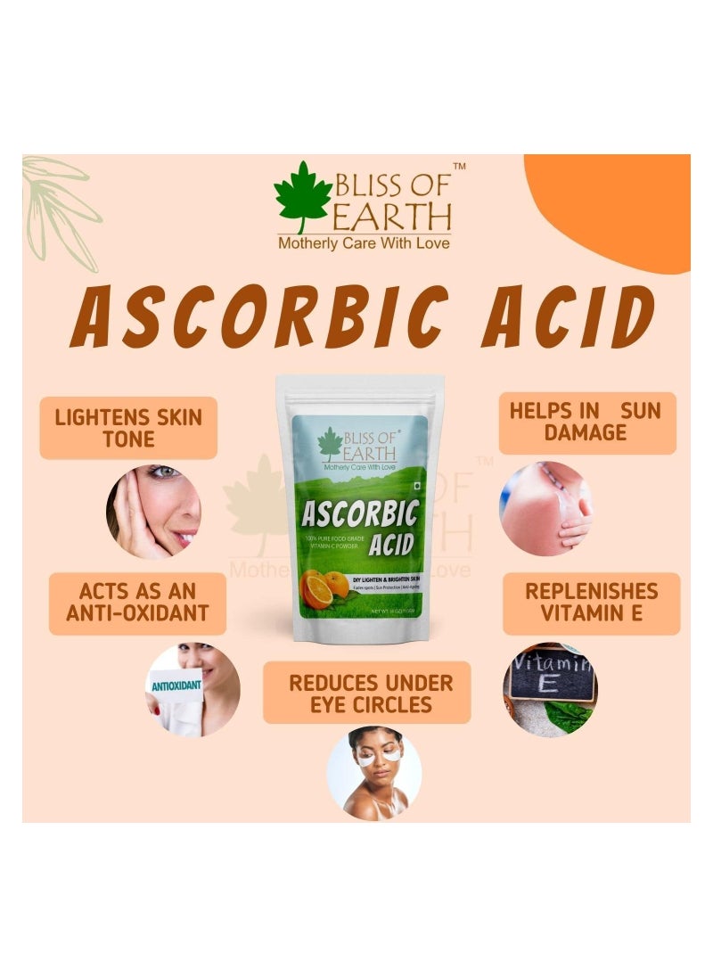 BLISS OF EARTH Bliss of Earth 4 oz Ascorbic Acid Powder Pure Food Grade Vitamin C Rich Powder For Skin face Cosmetic & DIY Products 113GM  - Image 4