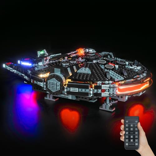 Hilighting Upgraded Led Light Kit Compatible with Lego Star Wars The Dark Falcon Building Set RC Version Compatible with Lego 75389 Model Not Included - Image 1