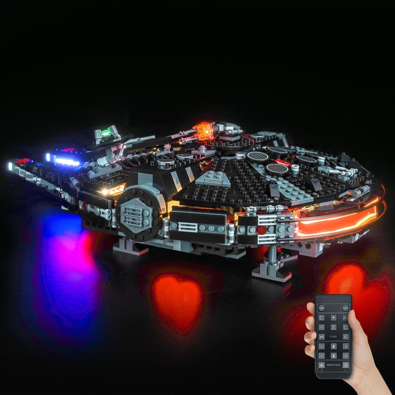 Hilighting Upgraded Led Light Kit Compatible with Lego Star Wars The Dark Falcon Building Set RC Version Compatible with Lego 75389 Model Not Included - Image 3