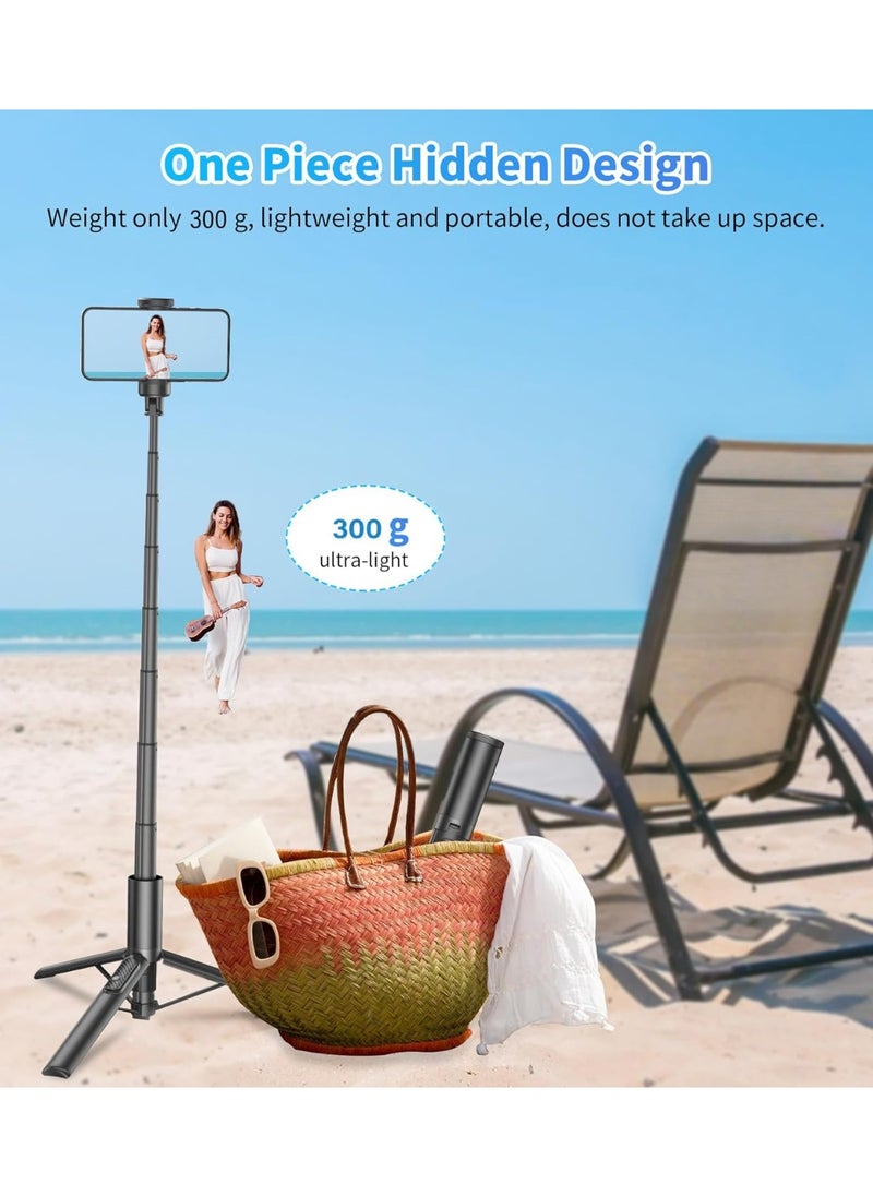 Rosh Upgraded Selfie Stick Tripod, 360° Unlimited Rotating Phone Tripod Stand, 1460mm Extendable All-in-1 Aluminum Tripod with Wireless Remote for all Phone Selfies/Live/Video Recording/Travel-Black  - Image 4