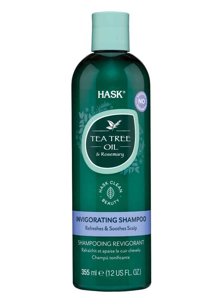 Hask Tea Tree Oil & Rosemary Shampoo 355Ml