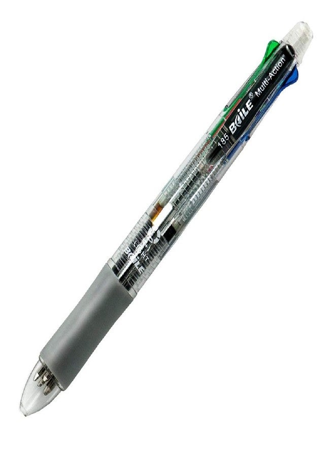 APCATIO Super Design Baile Grip 4 in 1 Multicolor Pen + Mechanical Pencil, Fine Point Multicolor Ball Point 0.7 mm Creative Writing Ball Point Pens For Office & School Stationery (Pack of 2) - Image 1
