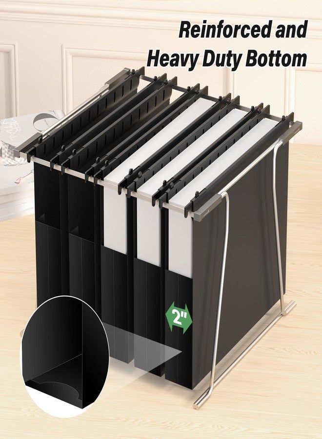 Ansook Plastic Hanging File Folders Letter Size,Heavy Duty 2" Expandable File Folder with Tabs,12 Pack Reinforced Expanding Hanging Folder,File Cabinet Folder,Extra Capacity Hanging Organizer for Home Office - Image 4