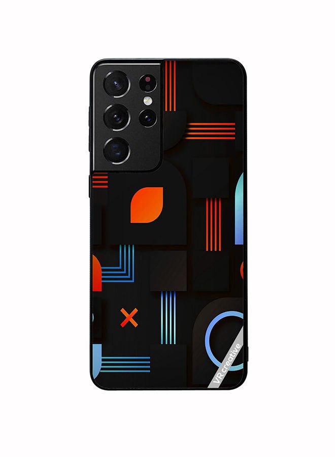 VR CREATIVE Protective Case Cover For Samsung Galaxy S21 Ultra 5G Minimal Pattern Design Multicolour - Image 1