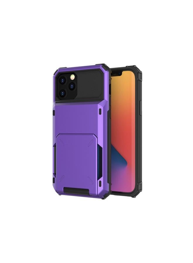 S-TOP Case For iPhone 12 / 12 Pro Scratch-Resistant Shockproof Heavy Duty Rugged Armor Protective Case with Card Solt - Image 2