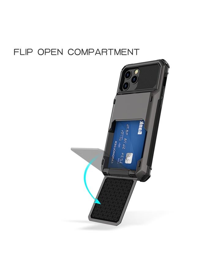 S-TOP Case For iPhone 12 / 12 Pro Scratch-Resistant Shockproof Heavy Duty Rugged Armor Protective Case with Card Solt - Image 3