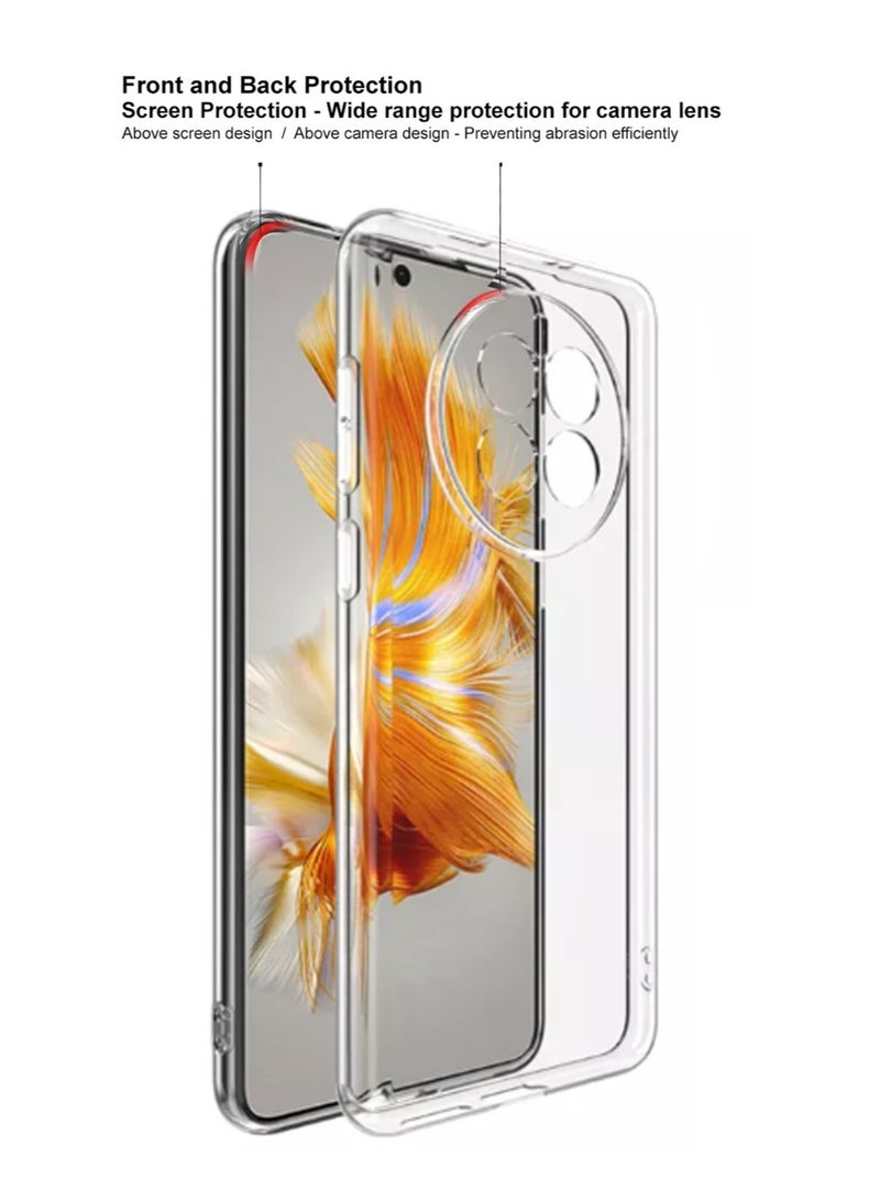 Techie غطاء شفاف فائق النحافة من TPU لهاتف هواوي ميت 50 مع زوايا ناعمة ومضاد للصدمات ومضاد لبصمات الأصابع - Image 2