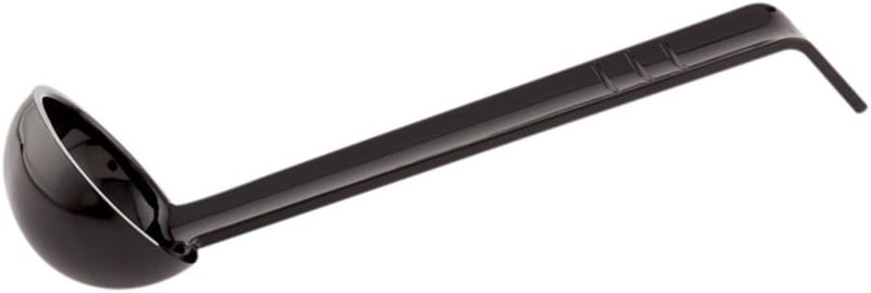 Restaurantware Restaurantware 1 Ounce Serving Ladle 1 Hook Handle Portion Ladle  DishwasherSafe Reusable Black Plastic Gravy Ladle For Stirring Pouring And Serving  - Image 2