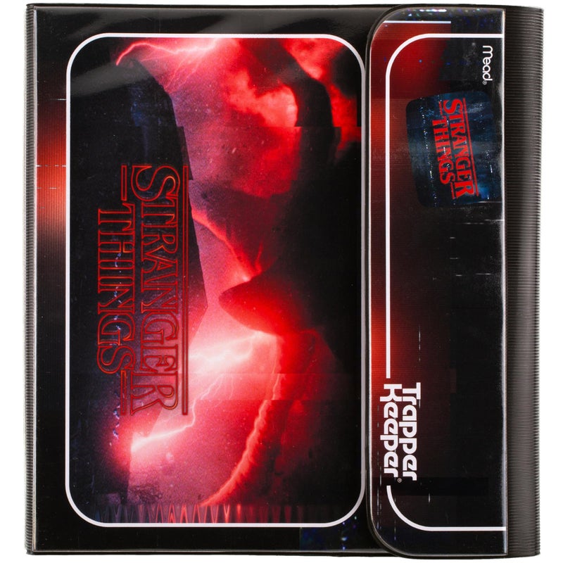 Mead Trapper Keeper Binder, Stranger Things, 1 Inch Binder with Folders and Pockets, Holds 8-1/2" x 11" Paper, Creatures (261138C) - Image 1