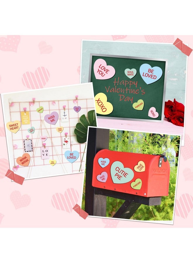 MALLMALL6 MALLMALL6 48Pcs Valentine's Day Fridge Magnets Valentines Refrigerator Decor Sweet Heart Magnetic Sticker with XOXO for Valentine's Day Party Supplies Home Kitchen Office Locker Mailbox - Image 4