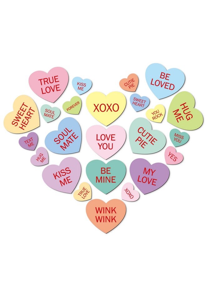 MALLMALL6 MALLMALL6 48Pcs Valentine's Day Fridge Magnets Valentines Refrigerator Decor Sweet Heart Magnetic Sticker with XOXO for Valentine's Day Party Supplies Home Kitchen Office Locker Mailbox - Image 1