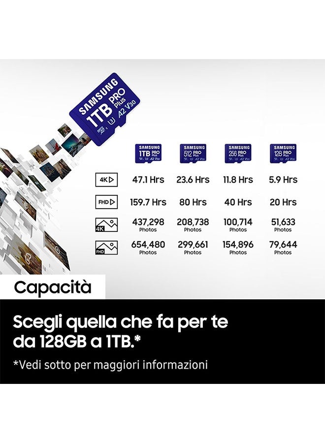 Samsung Memory MB-MD1T0SA PRO Plus MicroSD Card for Mobile and Games Consoles 1TB UHS-I U3 up to 180MB/s - Image 3