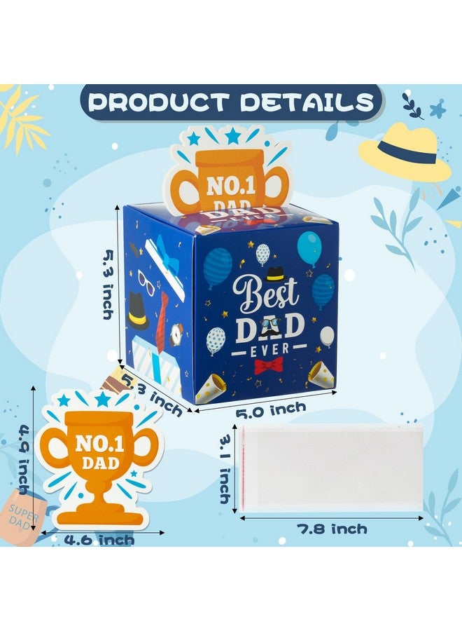 TICIAGA 52Pcs Father Money Box For Cash Gift Pull Father’S Day Money Gift Box For Cash Happy Birthday Money Holder For Cash With Pull Out Card Diy Set Surprise Birthday Gift Box For Best Dad No.1 Dad  - Image 2