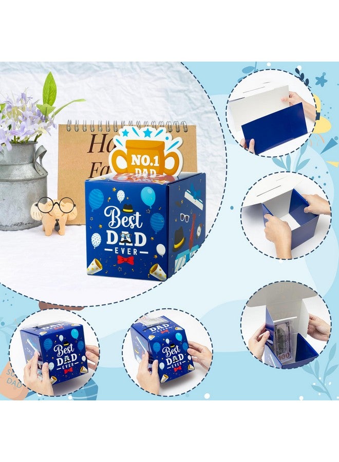TICIAGA 52Pcs Father Money Box For Cash Gift Pull Father’S Day Money Gift Box For Cash Happy Birthday Money Holder For Cash With Pull Out Card Diy Set Surprise Birthday Gift Box For Best Dad No.1 Dad  - Image 3